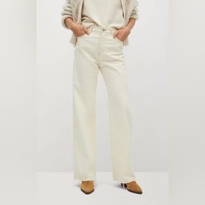 NEW MANGO High-waist wideleg jeans